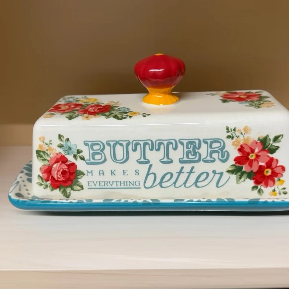Butter Makes Everything Better, pioneer woman Butter Dish - Picture 1 of 4